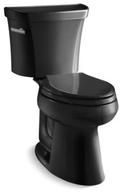 Kohler Highline 2-Piece Elongated 1.6 GPF Toilet W/ Left-Hand Lever, Black