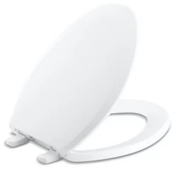 Kohler Lustra With Quick-Release Hinges Elongated Toilet Seat, White