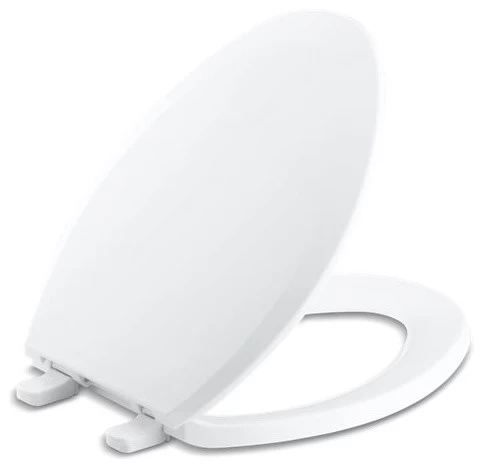Kohler Lustra With Quick-Release Hinges Elongated Toilet Seat, White 3 Kohler Lustra With Quick-Release Hinges Elongated Toilet Seat, White