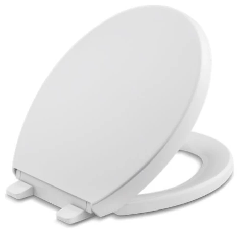 Kohler Reveal Quiet-Close With Grip-Tight Bumpers Round-Front Toilet Seat, White 3 Kohler Reveal Quiet-Close With Grip-Tight Bumpers Round-Front Toilet Seat, White