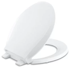 Kohler Cachet Quiet-Close With Grip-Tight Round-Front Toilet Seat, White