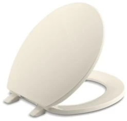 Kohler Brevia With Quick-Release Hinges Round-Front Toilet Seat, Almond