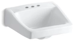 Kohler Chesapeake 19-1/4" X 17-1/4" Arm Bathroom Sink W/ 4" Holes, White