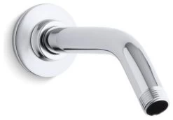 Kohler Shower Arm & Flange,7-1/2" Long, Polished Chrome