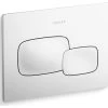Kohler K-5413 Veil 0.8/1.6 GPF Dual Flush Actuator Plate, White 2 Kohler K-5413 Veil 0.8/1.6 GPF Dual Flush Actuator Plate, White -Kohler home design 374