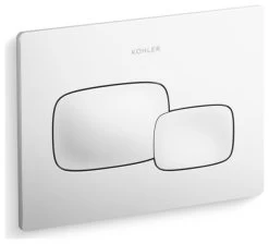 Kohler K-5413 Veil 0.8/1.6 GPF Dual Flush Actuator Plate, White