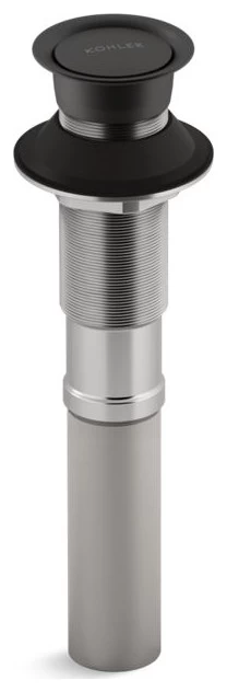 Kohler Pop-Up Clicker Drain Without Overflow, Matte Black