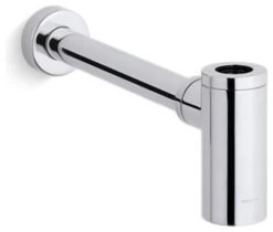 Kohler Contemporary Round Bottle Trap, 1-1/4" X 1-1/4", Polished Chrome