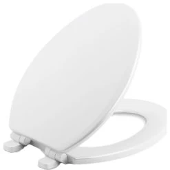 Kohler K-20454 Ridgewood Elongated Molded Wood Toilet Seat - White