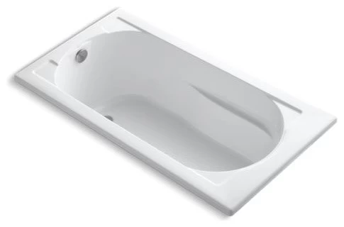 Kohler Devonshire 60" X 32" Drop-In Bath With Reversible Drain, White 3 Kohler Devonshire 60" X 32" Drop-In Bath With Reversible Drain, White