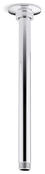 Kohler 12" Ceiling Mount Rainhead Arm & Flange, Polished Chrome