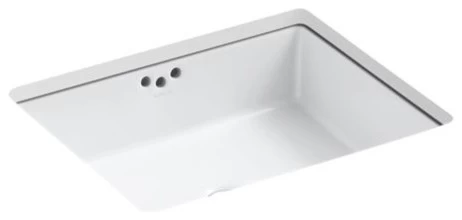 Kohler Kathryn 19-3/4" X 15-5/8" X 6-1/4" Under-Mount Bathroom Sink, White 3 Kohler Kathryn 19-3/4" X 15-5/8" X 6-1/4" Under-Mount Bathroom Sink, White