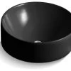 Kohler Vox Round Vessel Bathroom Sink, Black 1 Kohler Vox Round Vessel Bathroom Sink, Black -Kohler home design 430