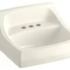 Kohler Kingston 21-1/4" X 18-1/8" Bathroom Sink W/ 4" Holes, Biscuit -Kohler home design 433
