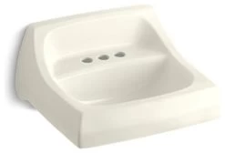 Kohler Kingston 21-1/4" X 18-1/8" Bathroom Sink W/ 4" Holes, Biscuit