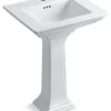 Kohler Memoirs Stately 24" Pedestal Bathroom Sink With Single Faucet Hole, White 1 Kohler Memoirs Stately 24" Pedestal Bathroom Sink With Single Faucet Hole, White -Kohler home design 437