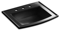 Archer Self-Rimming Lavatory With 8" Centers, Black