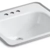 Kohler Tahoe Drop-In Bathroom Sink For Use With Metal Frame, White 2 Kohler Tahoe Drop-In Bathroom Sink For Use With Metal Frame, White -Kohler home design 440