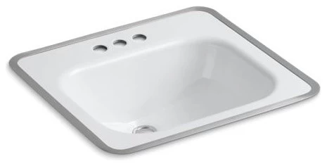 Kohler Tahoe Drop-In Bathroom Sink For Use With Metal Frame, White 3 Kohler Tahoe Drop-In Bathroom Sink For Use With Metal Frame, White