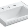 Kohler Memoirs Drop-In Bathroom Sink W/ 8" Widespread Faucet Holes, White 2 Kohler Memoirs Drop-In Bathroom Sink W/ 8" Widespread Faucet Holes, White -Kohler home design 442