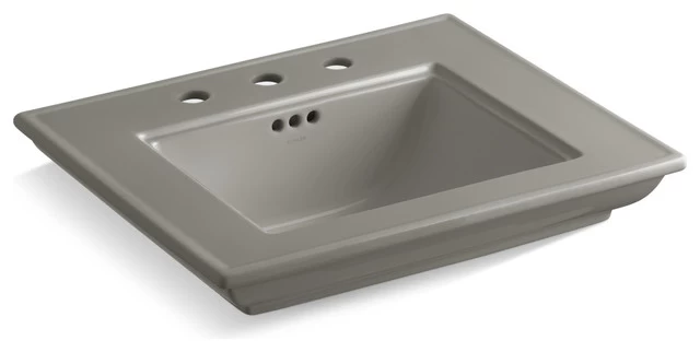 Kohler K-29999-8 Memoirs Stately 24-1/2" Fireclay Pedestal Sink - Cashmere 3 Kohler K-29999-8 Memoirs Stately 24-1/2" Fireclay Pedestal Sink - Cashmere