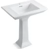 Kohler Memoirs Stately 30" Pedestal Bathroom Sink With Single Faucet Hole, White 2 Kohler Memoirs Stately 30" Pedestal Bathroom Sink With Single Faucet Hole, White -Kohler home design 448