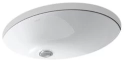 Kohler Caxton Oval 19" X 15" Under-Mount Bathroom Sink W/ Overflow, White