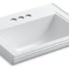 Kohler Memoirs Classic Drop-In Bathroom Sink W/ 4" Centerset Faucet Holes, White 2 Kohler Memoirs Classic Drop-In Bathroom Sink W/ 4" Centerset Faucet Holes, White -Kohler home design 46
