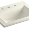 Kohler Memoirs Stately Drop-In Bathroom Sink W/ 8" Widespread Holes, Biscuit -Kohler home design 478