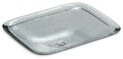 Kohler Inia Wading Pool Glass Rectangular Vessel Bathroom Sink, Ice