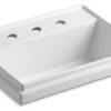 Kohler Tresham Rectangular Drop-In Bathroom Sink W/ 8" Widespread Holes, White -Kohler home design 492