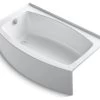 Kohler Expanse 60" X 30-36" Curved Alcove Bath W/ Left-Hand Drain, White -Kohler home design 498