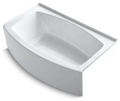 Kohler Expanse 60" X 30-36" Curved Alcove Bath W/ Right-Hand Drain, White