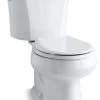 Kohler Wellworth 2-Piece Round-Front Dual-Flush Toilet W/ Left-Hand Lever, White 1 Kohler Wellworth 2-Piece Round-Front Dual-Flush Toilet W/ Left-Hand Lever, White -Kohler home design 500