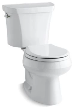 Kohler Wellworth 2-Piece Round-Front Dual-Flush Toilet W/ Left-Hand Lever, White
