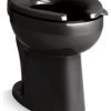 Kohler Highcliff Ultra ADA-Height Flushometer Bowl With Top Spud, Black -Kohler home design 501