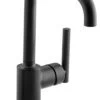 Kohler Purist Single-Hole Kitchen Sink Faucet With 6" Spout, Matte Black