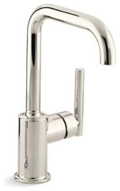 Kohler Purist Single-Hole Kitchen Faucet W/ 6" Spout, Vibrant Polished Nickel