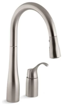 Kohler Simplice Kitchen Faucet W/ 16-1/8" Pull-Down Swing Spout