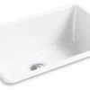 Kohler Iron/Tones 27" X 18-3/4" X 9-5/8" Top-/Under-Mount Kitchen Sink, White -Kohler home design 528
