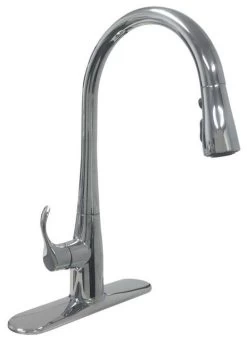 Kohler K-596-CP Simplice Pulldown Kitchen Faucet, Polished Chrome