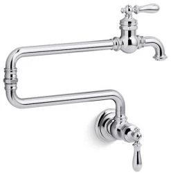 Kohler Artifacts Pot Filler Kitchen Faucet W/ Extended Spout, Polished Chrome