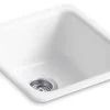 Kohler Iron/Tones 17" X 18-3/4" X 8-1/4" Top-/Under-Mount Kitchen Sink, White -Kohler home design 541