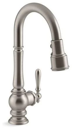 Kohler K-99261-VS 1-Handle Bar Faucet Pull-Down Spray 1.8GPM Stainless Steel