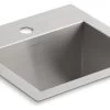 Kohler K-3840-1 Vault 15" Drop In Or Undermount Single Basin - Stainless Steel 1 Kohler K-3840-1 Vault 15" Drop In Or Undermount Single Basin - Stainless Steel -Kohler home design 544