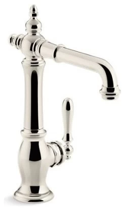 Kohler Artifacts Bar Faucet, Victorian Spout Design, Vibrant Polished Nickel
