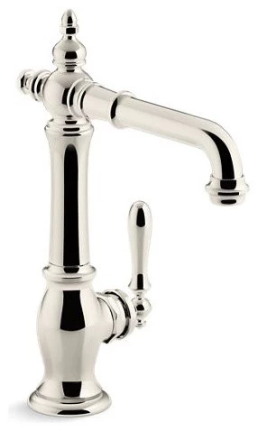 Kohler Artifacts Bar Faucet, Victorian Spout Design, Vibrant Polished Nickel 3 Kohler Artifacts Bar Faucet, Victorian Spout Design, Vibrant Polished Nickel