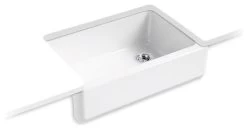 Kohler 32.68"x21.56"x9.63" Whitehaven Self-Trimming Under-Mount Single Bowl Sink, White