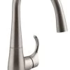 Kohler Simplice Bar Sink Faucet, Vibrant Stainless -Kohler home design 555