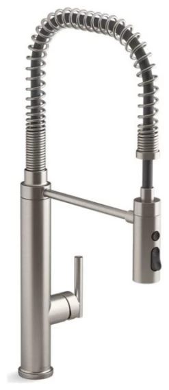 Kohler Purist Semiprofessional Kitchen Sink Faucet, Vibrant Stainless